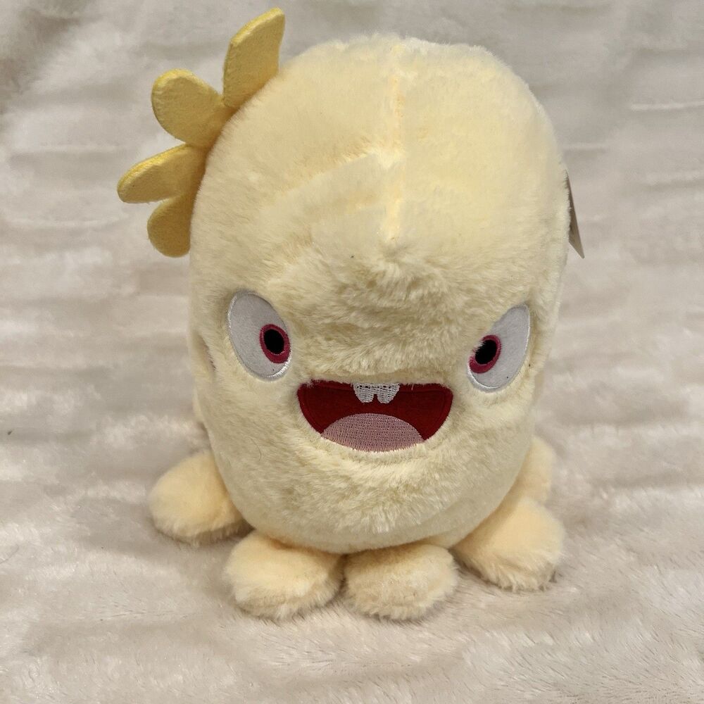 Five Below Goffa Yellow Monster Octopus Plush 9.5" Tooth Smile Flower NWT